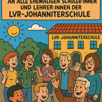Menschen, die an der LVR-Johanniterschule essen und trinken und die Zeit gemeinsam genießen