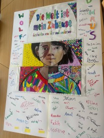 Plakat gegen Rassismus mit sämtlichen Unterschriften
